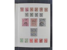 1874/1910, Sammlung auf selbstgestalteten Blättern mit sehr spezialisiertem Teil Erstausgaben 1-7 nach Auflagen und Zähnungen