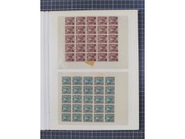 1874/1910, Sammlung auf selbstgestalteten Blättern mit sehr spezialisiertem Teil Erstausgaben 1-7 nach Auflagen und Zähnungen