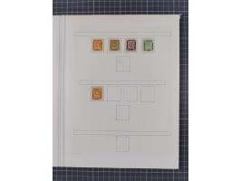 1874/1910, Sammlung auf selbstgestalteten Blättern mit sehr spezialisiertem Teil Erstausgaben 1-7 nach Auflagen und Zähnungen