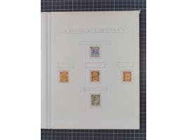 1874/1910, Sammlung auf selbstgestalteten Blättern mit sehr spezialisiertem Teil Erstausgaben 1-7 nach Auflagen und Zähnungen