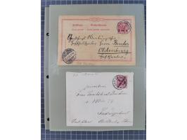 1890/1909 (ca.), DSWA und DOA, Partie mit 39 Briefen und Karten, interessanten Frankaturen und Verwendungen, dabei u.a DOA Mi
