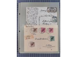 1890/1909 (ca.), DSWA und DOA, Partie mit 39 Briefen und Karten, interessanten Frankaturen und Verwendungen, dabei u.a DOA Mi