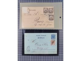 1890/1909 (ca.), DSWA und DOA, Partie mit 39 Briefen und Karten, interessanten Frankaturen und Verwendungen, dabei u.a DOA Mi