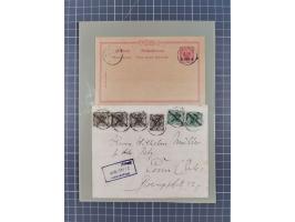 1890/1909 (ca.), DSWA und DOA, Partie mit 39 Briefen und Karten, interessanten Frankaturen und Verwendungen, dabei u.a DOA Mi