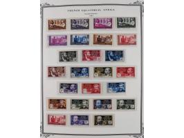 1936/49, Collection on 21 Scott album leaves, unused and mnh, starting Congo overprinted sets 1936, including good part air m