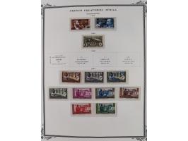 1936/49, Collection on 21 Scott album leaves, unused and mnh, starting Congo overprinted sets 1936, including good part air m