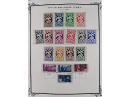 1936/49, Collection on 21 Scott album leaves, unused and mnh, starting Congo overprinted sets 1936, including good part air m