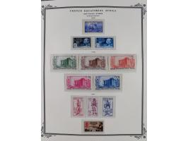 1936/49, Collection on 21 Scott album leaves, unused and mnh, starting Congo overprinted sets 1936, including good part air m