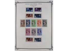 1936/49, Collection on 21 Scott album leaves, unused and mnh, starting Congo overprinted sets 1936, including good part air m