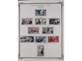 1936/49, Collection on 21 Scott album leaves, unused and mnh, starting Congo overprinted sets 1936, including good part air m