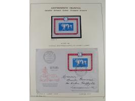 1926/2005, kleine Partie im Album und Mappe, dabei Bl. 1 und 19 auf Briefen, Pax (2) sowie postfrische Bogenware ex 1986-90.