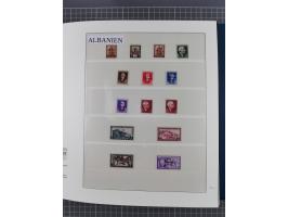 Albanien bis Zara, postfrische Sammlung im Lindner-Falzlos-Album mit Albanien komplett, mit diversen Abarten und einem Bogen 