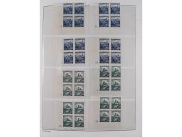 1939/45, sehr reichhaltige, postfrische Sammlung im dicken Leuchtturm-Album mit vielen Besonderheiten, dabei Eckrandstücke mi