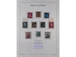 1939/45, sehr reichhaltige, postfrische Sammlung im dicken Leuchtturm-Album mit vielen Besonderheiten, dabei Eckrandstücke mi