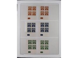 1939/45, sehr reichhaltige, postfrische Sammlung im dicken Leuchtturm-Album mit vielen Besonderheiten, dabei Eckrandstücke mi