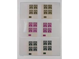 1939/45, sehr reichhaltige, postfrische Sammlung im dicken Leuchtturm-Album mit vielen Besonderheiten, dabei Eckrandstücke mi