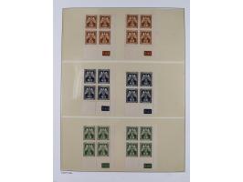 1939/45, sehr reichhaltige, postfrische Sammlung im dicken Leuchtturm-Album mit vielen Besonderheiten, dabei Eckrandstücke mi