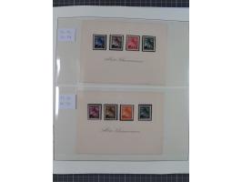 1939/45, interessante Partie, weißer Kärtchen mit Original-Unterschrift des Entwerfers wie Prof. Alois Schaumann, Karel Vik, 