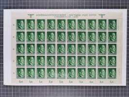 1941, Hitler 2-48 Gr., postfrischer Bogensatz, überkomplett, dabei verschiedene Formnummern und Oberrand durchgezähnt bzw. ni