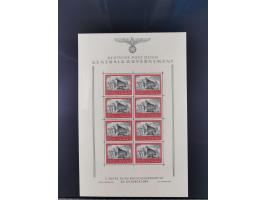 1941/44, Burg und Stadt Krakau 10 Zl., Mi.-Nr. 65 ein Kleinbogen mit Formnummer 3, Mi.-Nr. 125 zwei Kleinbogen mit Formnummer