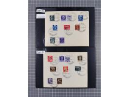 1943, Fälschungssammlung, postfrisch sowie auf Blanko-Umschlägen, dabei 19 mal Mi.-Nr. 21-22 und 28,32 je auf Blanko-Umschlag