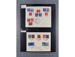 1943, Fälschungssammlung, postfrisch sowie auf Blanko-Umschlägen, dabei 19 mal Mi.-Nr. 21-22 und 28,32 je auf Blanko-Umschlag