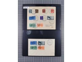 1943, Fälschungssammlung, postfrisch sowie auf Blanko-Umschlägen, dabei 19 mal Mi.-Nr. 21-22 und 28,32 je auf Blanko-Umschlag