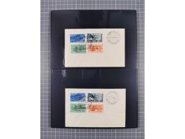 1943, Fälschungssammlung, postfrisch sowie auf Blanko-Umschlägen, dabei 19 mal Mi.-Nr. 21-22 und 28,32 je auf Blanko-Umschlag