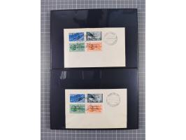 1943, Fälschungssammlung, postfrisch sowie auf Blanko-Umschlägen, dabei 19 mal Mi.-Nr. 21-22 und 28,32 je auf Blanko-Umschlag