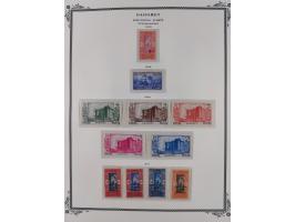 1906/44, Collection on 15 Scott album leaves, unused and mnh, starting Ballay set 1906, including good part air mail issues, 