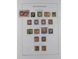 1872/1945, reichhaltige gestempelte Sammlung in 3 Bänden, dabei Brustschilde mit u.a. 21b und 27b + c, danach Mi. 66 (3), 78 