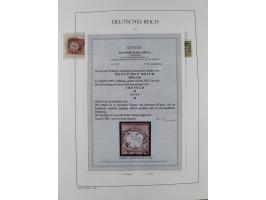 1872/1945, reichhaltige gestempelte Sammlung in 3 Bänden, dabei Brustschilde mit u.a. 21b und 27b + c, danach Mi. 66 (3), 78 