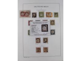 1872/1945, reichhaltige gestempelte Sammlung in 3 Bänden, dabei Brustschilde mit u.a. 21b und 27b + c, danach Mi. 66 (3), 78 