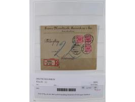 1872/1945, reichhaltige gestempelte Sammlung in 3 Bänden, dabei Brustschilde mit u.a. 21b und 27b + c, danach Mi. 66 (3), 78 