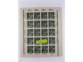 1872/1945, reichhaltige gestempelte Sammlung in 3 Bänden, dabei Brustschilde mit u.a. 21b und 27b + c, danach Mi. 66 (3), 78 