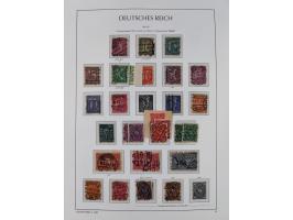 1872/1945, reichhaltige gestempelte Sammlung in 3 Bänden, dabei Brustschilde mit u.a. 21b und 27b + c, danach Mi. 66 (3), 78 