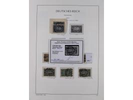 1872/1945, reichhaltige gestempelte Sammlung in 3 Bänden, dabei Brustschilde mit u.a. 21b und 27b + c, danach Mi. 66 (3), 78 