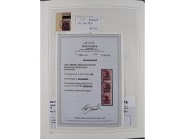 1872/1945, reichhaltige gestempelte Sammlung in 3 Bänden, dabei Brustschilde mit u.a. 21b und 27b + c, danach Mi. 66 (3), 78 
