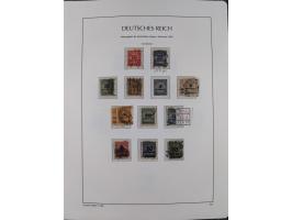 1872/1945, reichhaltige gestempelte Sammlung in 3 Bänden, dabei Brustschilde mit u.a. 21b und 27b + c, danach Mi. 66 (3), 78 