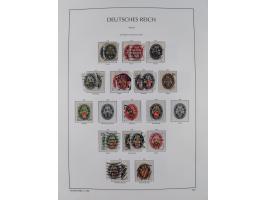 1872/1945, reichhaltige gestempelte Sammlung in 3 Bänden, dabei Brustschilde mit u.a. 21b und 27b + c, danach Mi. 66 (3), 78 