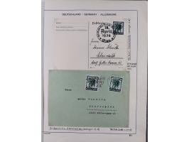 1872/1945, reichhaltige gestempelte Sammlung in 3 Bänden, dabei Brustschilde mit u.a. 21b und 27b + c, danach Mi. 66 (3), 78 