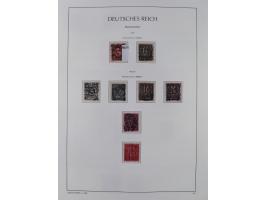 1872/1945, reichhaltige gestempelte Sammlung in 3 Bänden, dabei Brustschilde mit u.a. 21b und 27b + c, danach Mi. 66 (3), 78 