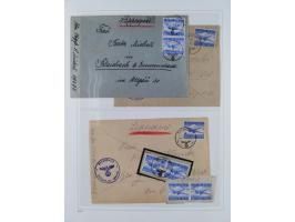 1872/1945, reichhaltige gestempelte Sammlung in 3 Bänden, dabei Brustschilde mit u.a. 21b und 27b + c, danach Mi. 66 (3), 78 