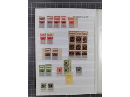 1923, OPD-Drucke, postfrische Sammlung von etwa 250 Stück, nach Orten sortiert, dabei Münster 289a und 293 (signiert Infla bz