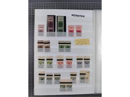 1923, OPD-Drucke, postfrische Sammlung von etwa 250 Stück, nach Orten sortiert, dabei Münster 289a und 293 (signiert Infla bz