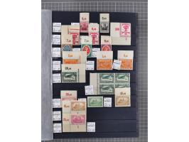 1915/44 (ca.), postfrische, wenig ungebrauchte und gestempelte Partie Oberrandstücke, einige 100 Stück, überwiegend Infla mit