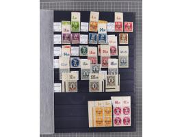 1915/44 (ca.), postfrische, wenig ungebrauchte und gestempelte Partie Oberrandstücke, einige 100 Stück, überwiegend Infla mit