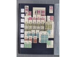 1915/44 (ca.), postfrische, wenig ungebrauchte und gestempelte Partie Oberrandstücke, einige 100 Stück, überwiegend Infla mit