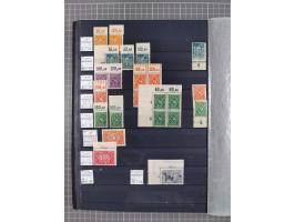 1915/44 (ca.), postfrische, wenig ungebrauchte und gestempelte Partie Oberrandstücke, einige 100 Stück, überwiegend Infla mit