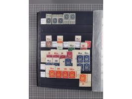 1915/44 (ca.), postfrische, wenig ungebrauchte und gestempelte Partie Oberrandstücke, einige 100 Stück, überwiegend Infla mit